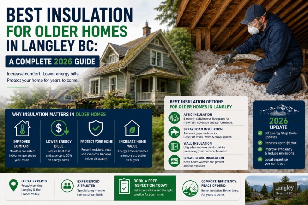 Best Insulation for Older Homes in Langley BC: A Complete 2026 Guide