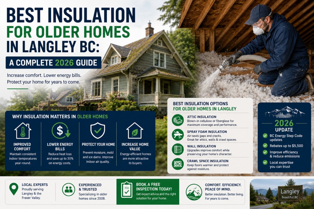 Best Insulation for Older Homes in Langley BC: A Complete 2026 Guide
